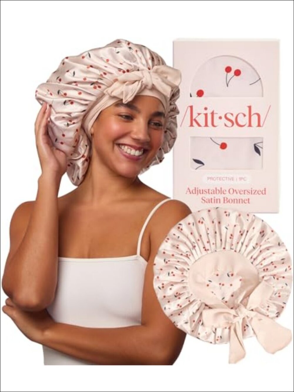 XL Satin Bonnet for Sleeping Adjustable Frizz Prevention Hair Care